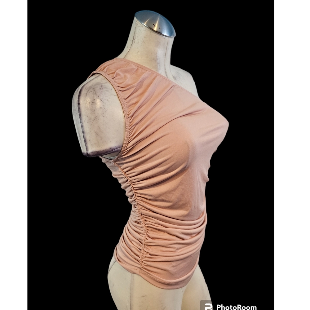 Lulus Size M Pink One Shoulder Ruched Top - Picture 2 of 7